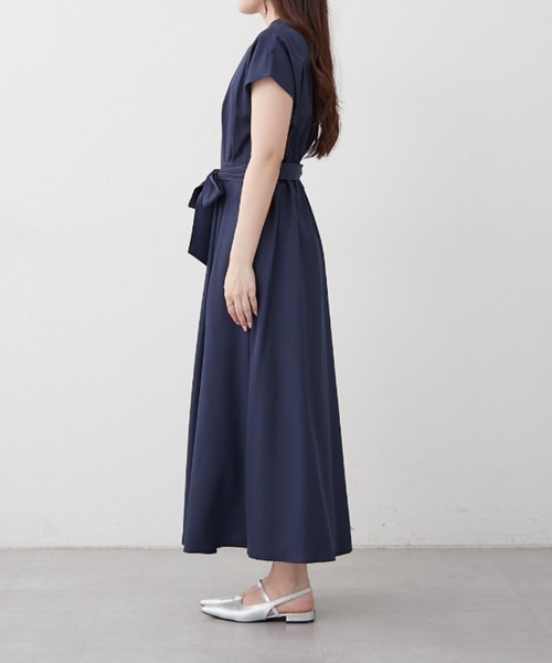 continuer de NICE CLAUP(コンティニューデナイスクラップ)の「スキッパーフレンチタックワンピース(ワンピース・レディース・ネイビー/ブラウン/ストライプ/チェック・FREE)」の6枚目の写真
