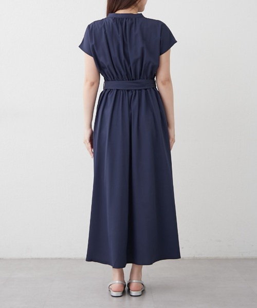 continuer de NICE CLAUP(コンティニューデナイスクラップ)の「スキッパーフレンチタックワンピース(ワンピース・レディース・ネイビー/ブラウン/ストライプ/チェック・FREE)」の7枚目の写真