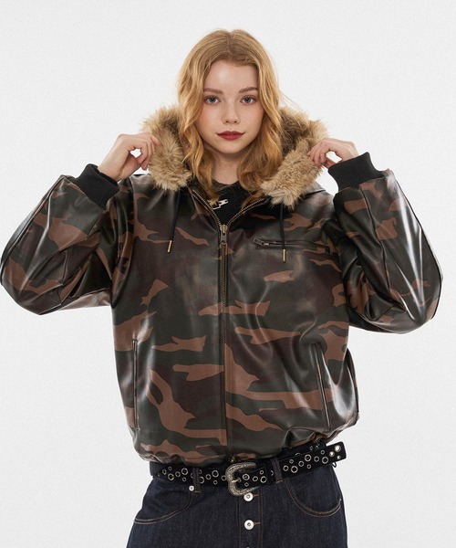 新色登場】DRAW CODE DOUBLE ZIP ARTIFICIAL 2WAY HOOD BLOUSON