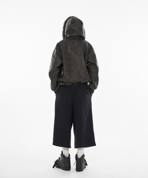 WISH FOR EVERドローコードアティフィシャルフードブルゾン(ブラック) 2024 Autumn Winter collection 12/6(Fri)18:00~ ZOZOTOWN WISH