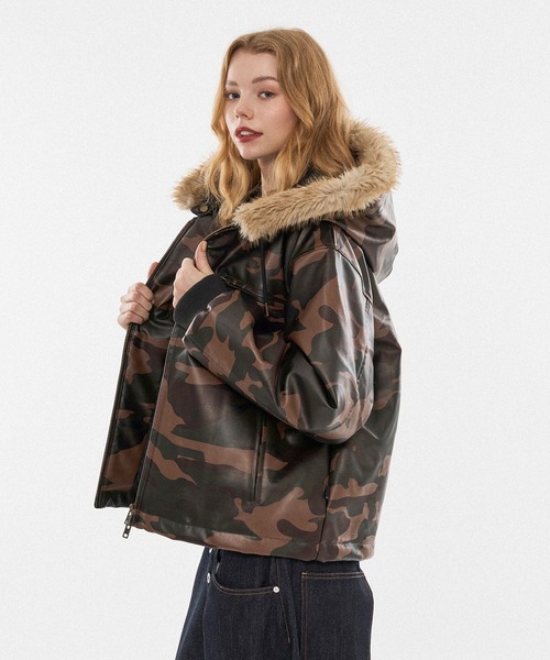 新色登場】DRAW CODE DOUBLE ZIP ARTIFICIAL 2WAY HOOD BLOUSON