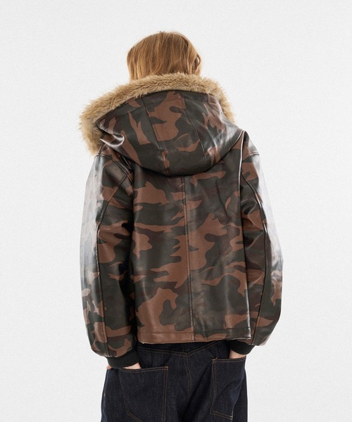 新色登場】DRAW CODE DOUBLE ZIP ARTIFICIAL 2WAY HOOD BLOUSON