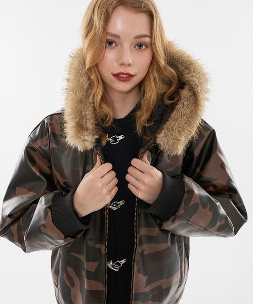 新色登場】DRAW CODE DOUBLE ZIP ARTIFICIAL 2WAY HOOD BLOUSON
