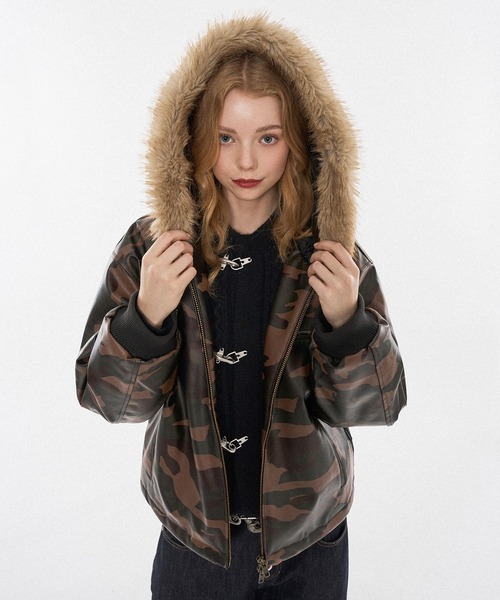 新色登場】DRAW CODE DOUBLE ZIP ARTIFICIAL 2WAY HOOD BLOUSON