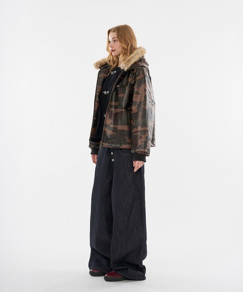 新色登場】DRAW CODE DOUBLE ZIP ARTIFICIAL 2WAY HOOD BLOUSON