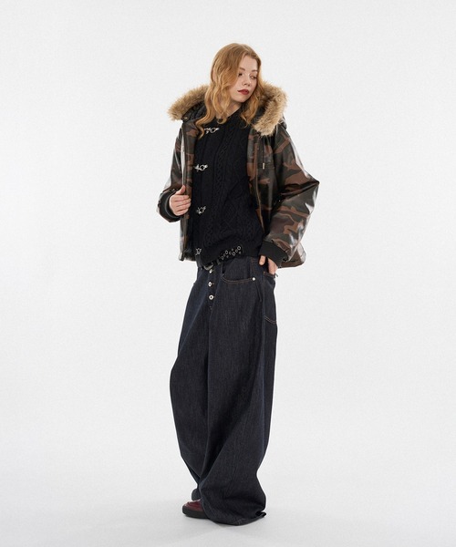 新色登場】DRAW CODE DOUBLE ZIP ARTIFICIAL 2WAY HOOD BLOUSON