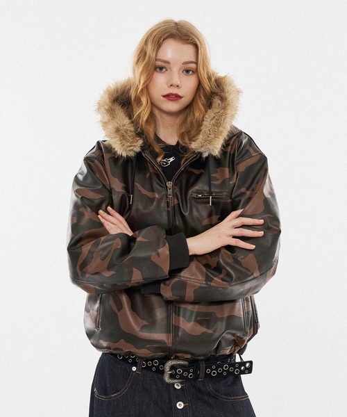 新色登場】DRAW CODE DOUBLE ZIP ARTIFICIAL 2WAY HOOD BLOUSON