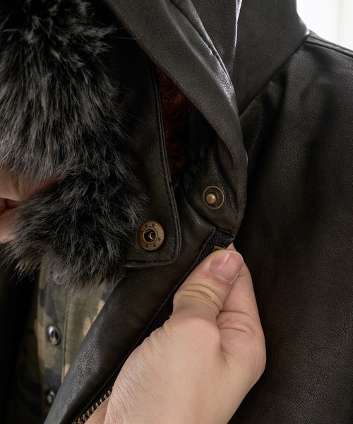 新色登場】DRAW CODE DOUBLE ZIP ARTIFICIAL 2WAY HOOD BLOUSON