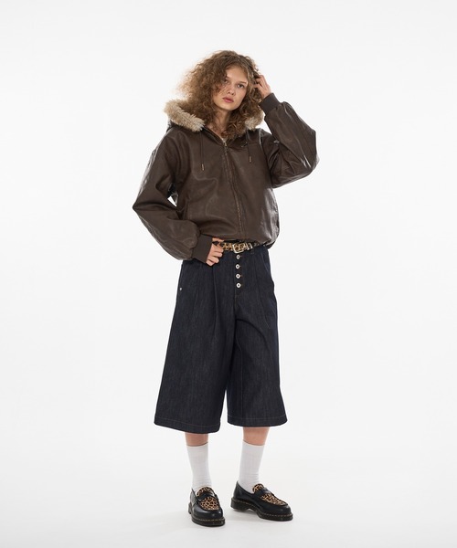 新色登場】DRAW CODE DOUBLE ZIP ARTIFICIAL 2WAY HOOD BLOUSON