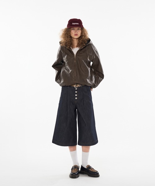 新色登場】DRAW CODE DOUBLE ZIP ARTIFICIAL 2WAY HOOD BLOUSON