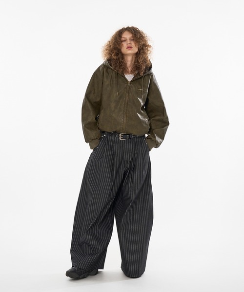 新色登場】DRAW CODE DOUBLE ZIP ARTIFICIAL 2WAY HOOD BLOUSON