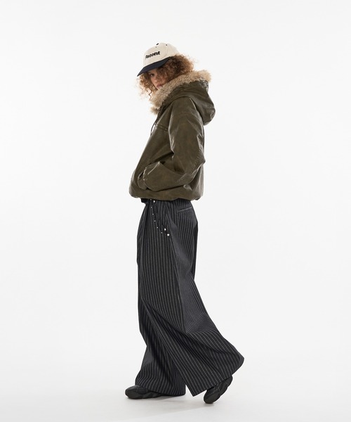 WISH FOR EVERドローコードアティフィシャルフードブルゾン(Lサイズ) 2024 Autumn Winter collection 12/6(Fri)18:00~ ZOZOTOWN WISH