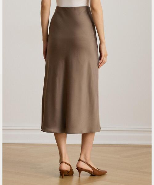 セール】サテン シャルムーズ ミディ スカート（スカート）｜LAUREN