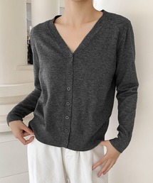 Flolia（フロリア）の「Vネック シンプル ニット カーディガン（カーディガン/ボレロ）」