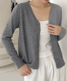 Flolia（フロリア）の「Vネック シンプル ニット カーディガン（カーディガン/ボレロ）」