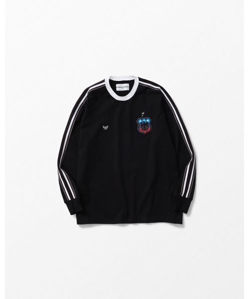 WHIZLIMITED（ウィズリミテッド）の「TRACK SHIRT（Tシャツ/カットソー・メンズ・ホワイト/ブラック・MEDIUM/LARGE）」の2枚目の写真