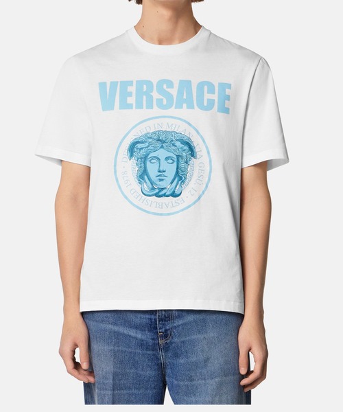 Tシャツ メドゥーサ ロック(Tシャツ/カットソー)|VERSACE Tシャツ メドゥーサ ロック(Tシャツ/カットソー)|VERSACE