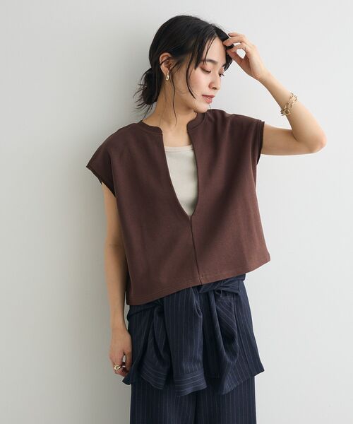 CRAFT STANDARD BOUTIQUE(クラフトスタンダードブティック)の「裏毛深Vベスト(ベスト・レディース・ブラック/ブラウン・FREE)」の19枚目の写真