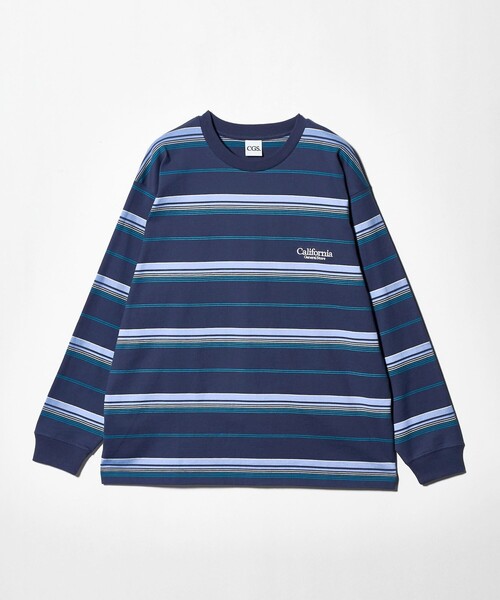 美品＜CGS.＞ オーガニックコットン ボーダー ロングスリーブ カットソー CGS.＞ オーガニックコットン ボーダー ロングスリーブ カットソー