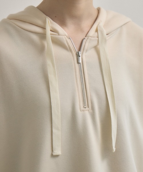 Paradise Picnic（パラダイスピクニック）の「ミニ裏毛フードベスト（ベスト・レディース・チャコールグレー/アイボリー・FREE）」の20枚目の写真