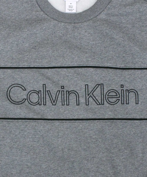 Calvin Klein(カルバン・クライン)の「CK アイコニック ロゴ パイピング クルーネック スウェットシャツ(スウェット・メンズ・グレー/ブラック/ホワイト・M/L/XL)」の11枚目の写真