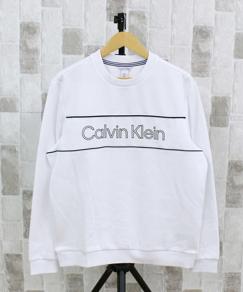 Calvin Klein(カルバン・クライン)の「CK アイコニック ロゴ パイピング クルーネック スウェットシャツ(スウェット・メンズ・グレー/ブラック/ホワイト・M/L/XL)」の4枚目の写真