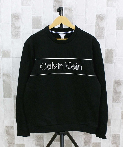 Calvin Klein(カルバン・クライン)の「CK アイコニック ロゴ パイピング クルーネック スウェットシャツ(スウェット・メンズ・グレー/ブラック/ホワイト・M/L/XL)」の6枚目の写真