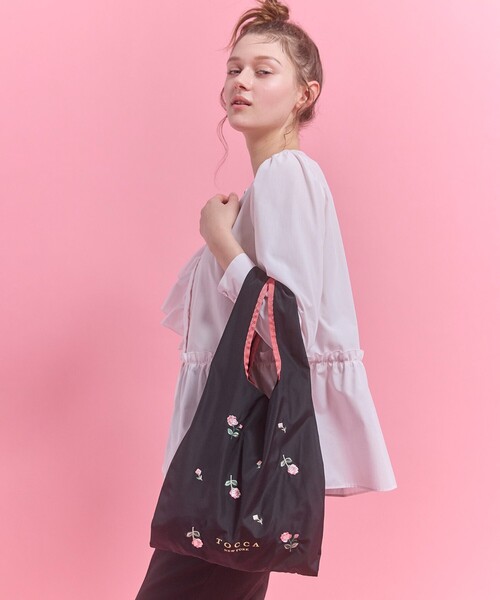 TOCCA(トッカ)の「BOUQUET DE REVE ECO BAG エコバッグ(エコバッグ/サブバッグ・レディース・ベージュ系/ネイビー系/ブラック系・F)」の17枚目の写真