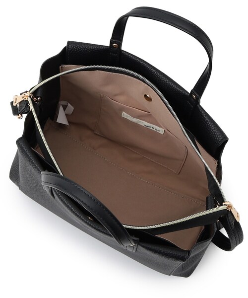 SHOO・LA・RUE（シューラルー）の「【軽量/2WAY】ふわっと軽い 3層ミニトート（トートバッグ・レディース・ブラウン系/ブラック/グレー系4・00）」の16枚目の写真