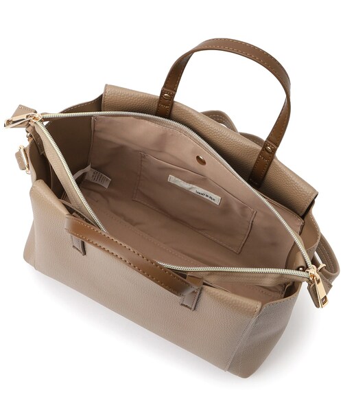 SHOO・LA・RUE（シューラルー）の「【軽量/2WAY】ふわっと軽い 3層ミニトート（トートバッグ・レディース・ブラウン系/ブラック/グレー系4・00）」の17枚目の写真