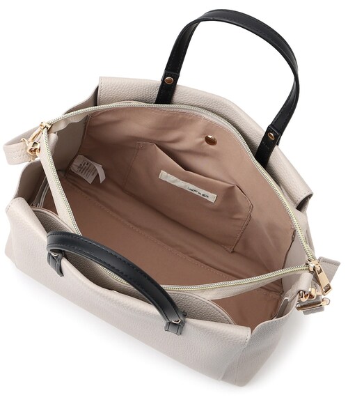 SHOO・LA・RUE（シューラルー）の「【軽量/2WAY】ふわっと軽い 3層ミニトート（トートバッグ・レディース・ブラウン系/ブラック/グレー系4・00）」の18枚目の写真