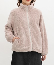 【ハニぽか】ボアスタンドジップカーデ
