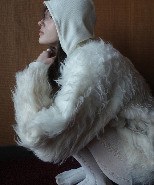 CLANE（クラネ）の「BI COLOR SHAGGY KNIT CARDIGAN（カーディガン/ボレロ・レディース・その他/アイボリー/ピンク・2/1）」の20枚目の写真