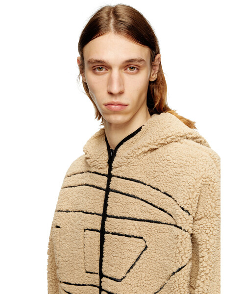 DIESEL(ディーゼル)の「メンズ ジップアップフードジャケット S-ZAT(ブルゾン・メンズ・ベージュ/ブラック系その他・MEDIUM/LARGE/X-LARGE/SMALL/XX-SMALL/X-SMALL/XX-LARGE)」の4枚目の写真