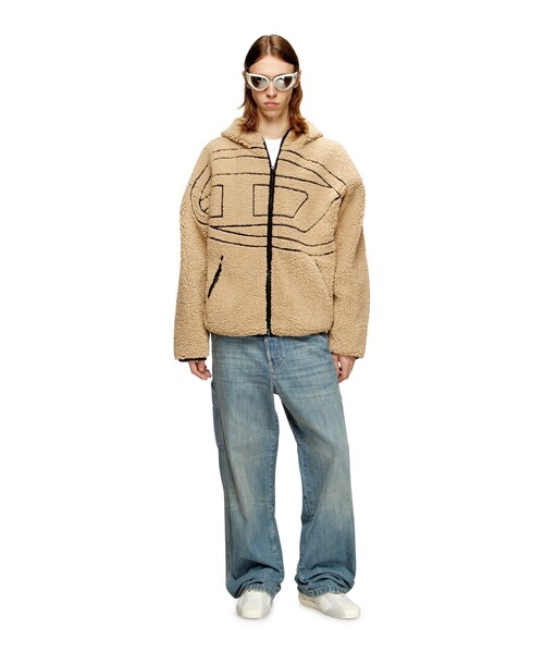 DIESEL(ディーゼル)の「メンズ ジップアップフードジャケット S-ZAT(ブルゾン・メンズ・ベージュ/ブラック系その他・MEDIUM/LARGE/X-LARGE/SMALL/XX-SMALL/X-SMALL/XX-LARGE)」の8枚目の写真