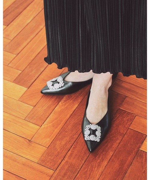 セール】メタリック ビジュー フラット パンプス(パンプス)|Emma セール】メタリック ビジュー フラット パンプス(パンプス)|Emma