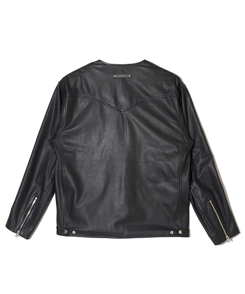 CRIMIE(クライミー)の「LAMB LEATHER RIDERS CARDIGAN(ライダースジャケット・メンズ・ブラック/ネイビー・S/M/L/XL/XXL)」の5枚目の写真