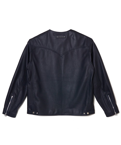 CRIMIE(クライミー)の「LAMB LEATHER RIDERS CARDIGAN(ライダースジャケット・メンズ・ブラック/ネイビー・S/M/L/XL/XXL)」の14枚目の写真