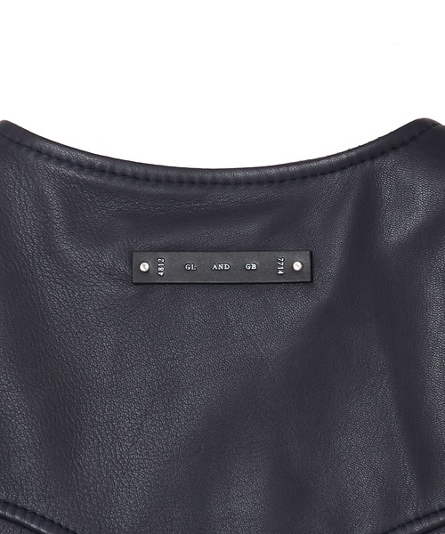 CRIMIE(クライミー)の「LAMB LEATHER RIDERS CARDIGAN(ライダースジャケット・メンズ・ブラック/ネイビー・S/M/L/XL/XXL)」の15枚目の写真