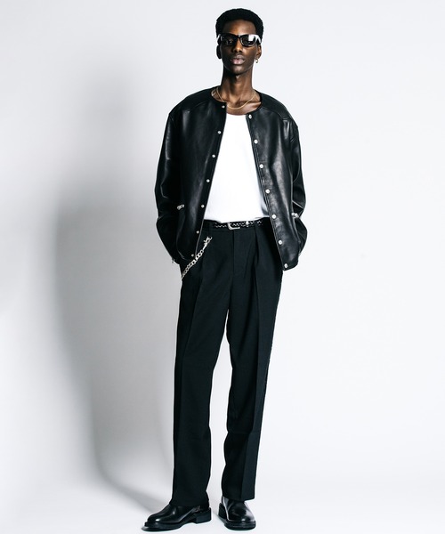 CRIMIE(クライミー)の「LAMB LEATHER RIDERS CARDIGAN(ライダースジャケット・メンズ・ブラック/ネイビー・S/M/L/XL/XXL)」の15枚目の写真