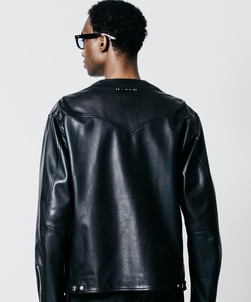 CRIMIE(クライミー)の「LAMB LEATHER RIDERS CARDIGAN(ライダースジャケット・メンズ・ブラック/ネイビー・S/M/L/XL/XXL)」の18枚目の写真