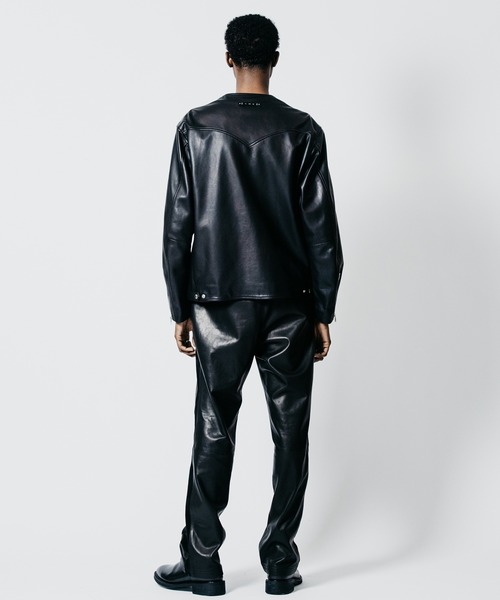 CRIMIE(クライミー)の「LAMB LEATHER RIDERS CARDIGAN(ライダースジャケット・メンズ・ブラック/ネイビー・S/M/L/XL/XXL)」の21枚目の写真