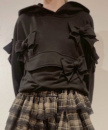 Lil lilly ハートレースアップ lilLilly（リルリリー） tシャツ フロントレースアップニットトップス