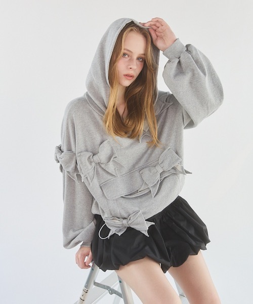 リボンフーディーパーカー（パーカー）｜lilLilly（リルリリー