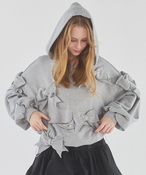 リボンフーディーパーカー（パーカー）｜lilLilly（リルリリー