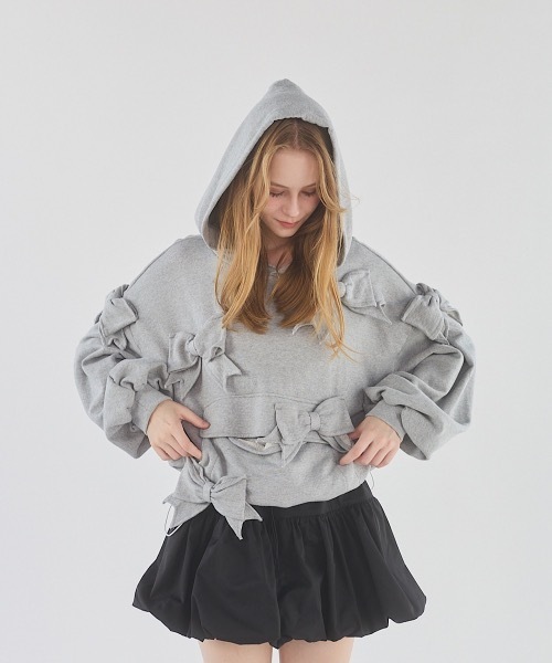 セール】リボンフーディーパーカー（パーカー）｜lilLilly（リルリリー