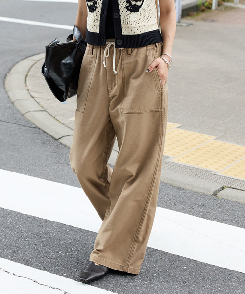 JOURNAL STANDARD(ジャーナルスタンダード)の「《追加2》EASY Utility パンツ(その他パンツ・レディース・カーキ/ベージュ・36/38)」の1枚目の写真