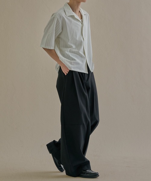 epnok(エプノック)の「カーブタックワイドスラックス(スラックス・メンズ・グレー/ブラック・MEDIUM/LARGE/SMALL)」の13枚目の写真