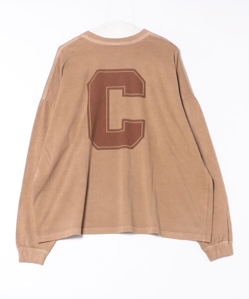 le cercle ADAM ET ROPE'（ルセルクルアダムエロペ）の「バックプリントカレッジロンT（Tシャツ/カットソー・レディース・キャメル・FREE）」の2枚目の写真