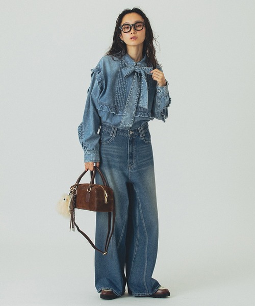 FLILL DENIM SHIRT（シャツ/ブラウス）｜ROSE BUD（ローズバッド）の